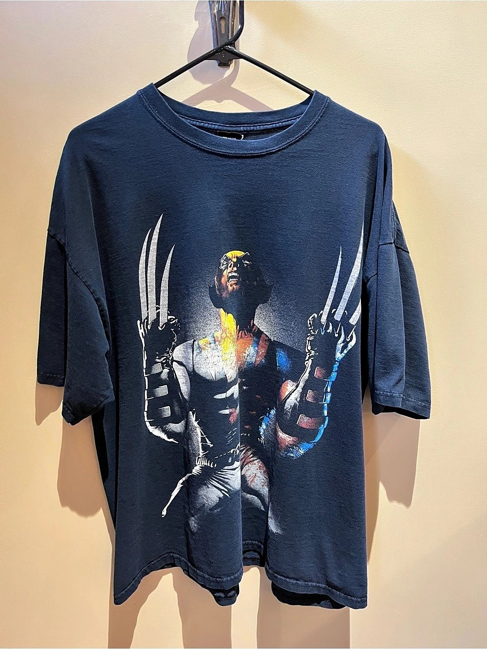 Vintage Y2K Marvel Mad Engine Graphic Tee Black T-Shirt Rare
